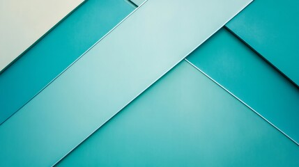Abstract background with light and dark turquoise color shades with a thin white line creating a geometric design.