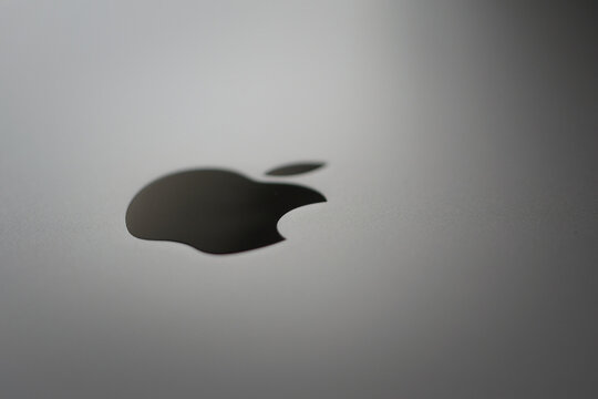 Apple logo in the back of an iPad