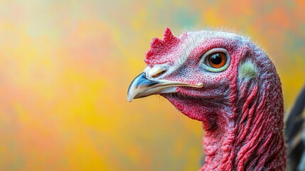 Hand-drawn Thanksgiving turkey, colorful and creative, on a piece of construction paper, natural light