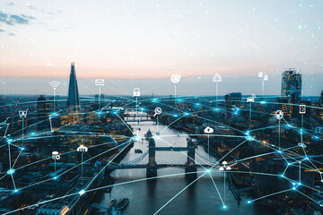 London City Scenery big data network connections © Grow Photography
