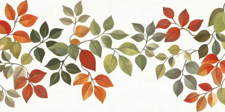 A serene watercolor backdrop depicting the charm of fall foliage with subtle blending and a textured surface to evoke a tranquil autumn atmosphere