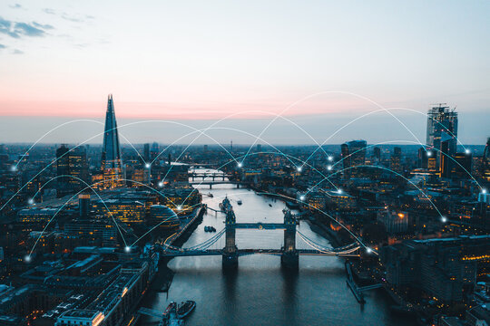 London City Scenery big data network connections