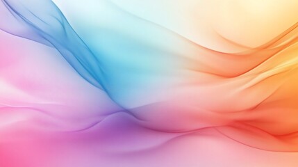 Obraz premium Abstract background with soft, flowing, colorful waves of pink, blue, and orange.