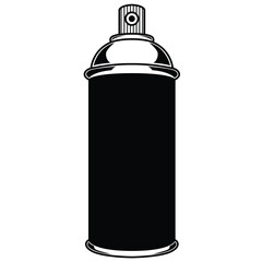 Spray paint can illustration. Black and white spray paint