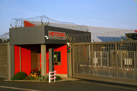 Falkenstein, Germany - September 6, 2024: Data center of Hetzner Online GmbH, an Internet service provider based in Gunzenhausen. The company operates four data center parks in Germany, Finland and US