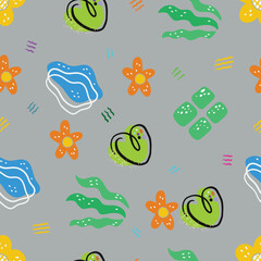 Naklejka premium Seamless pattern, abstract pattern, pattern design