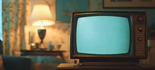 A retro television set displaying a modern streaming interface