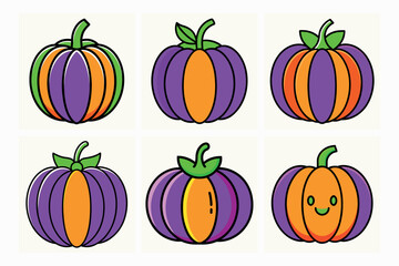 Creative Halloween Icon silhouette vector style with background