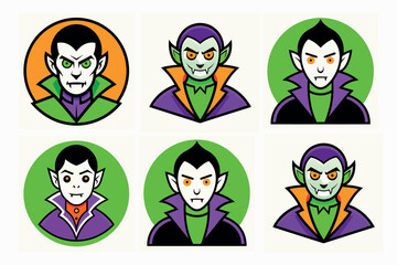 Creative Halloween Icon silhouette vector style with background