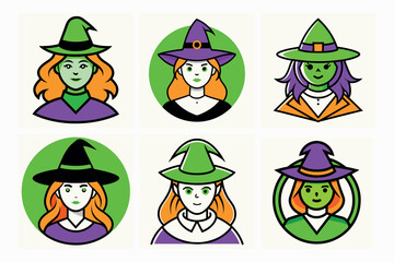 Creative Halloween Icon silhouette vector style with background