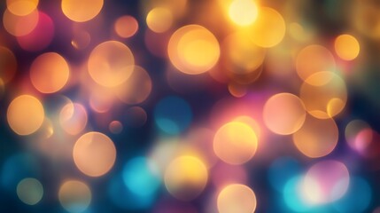 Fototapeta premium Abstract colorful bokeh background with blurred circles of light, perfect for festive or celebratory designs.