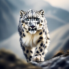 Obraz premium portrait of a snow leopard