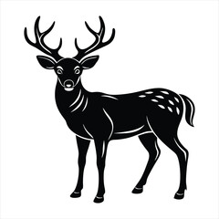 Obraz premium deer silhouette vector