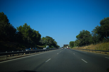 Driving on highway in France
