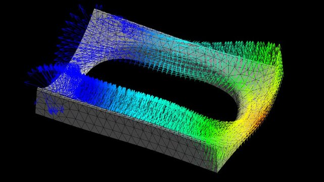 Mechanic simulation engineering - Stress and breakpoint analysis of Mechanical part under force and moment conditions
