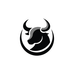 Bull logo design inspiration, bull head Logo design template