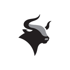 Bull logo design inspiration, bull head Logo design template