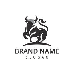 Bull logo design inspiration, bull head Logo design template