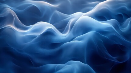 Obraz premium Smoky Blue Abstract Background with Fluid Shapes