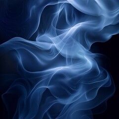 Obraz premium Smoky Blue Abstract Background with Fluid Shapes