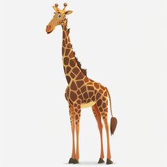 Obraz premium Giraffe Aether animal cartoon isolated whitebackground 16:9