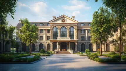 Elegant city hall design highlighted in stunning architectural photography shots