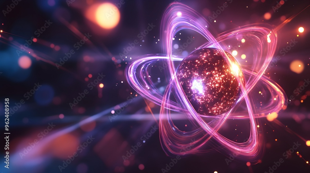 Poster digital holographic visualization of a rotating atomic structure with a focus on the electron orbita