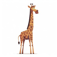 Fototapeta premium Giraffe Darkness element animal cartoon isolated whitebackground 16:9