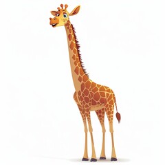 Obraz premium Giraffe Darkness element animal cartoon isolated whitebackground 16:9