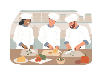 Sous chef isolated cartoon vector illustrations.