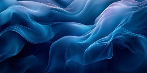 Obraz premium Smoky Blue Abstract Background with Fluid Shapes