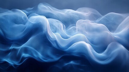 Obraz premium Smoky Blue Abstract Background with Fluid Shapes