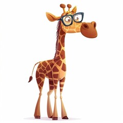 Obraz premium Giraffe Seer Occupation fantasy animal cartoon isolated whitebackground