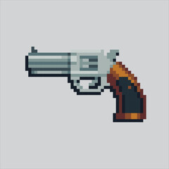 Fototapeta premium Pixel art illustration Roulette Pistol. Pixelated Cowboy Pistol. Roulette Cowboy Pistol pixelated for the pixel art game and icon for website and video game. old school retro.