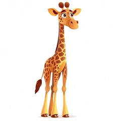 Obraz premium Giraffe Sound element animal cartoon isolated whitebackground 16:9