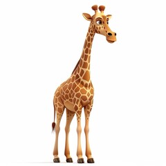 Naklejka premium Giraffe Sound element animal cartoon isolated whitebackground 16:9