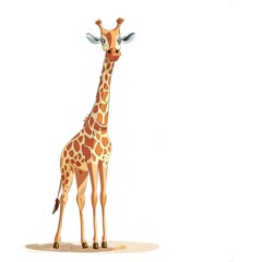 Giraffe Spirit animal cartoon isolated whitebackground 16:9
