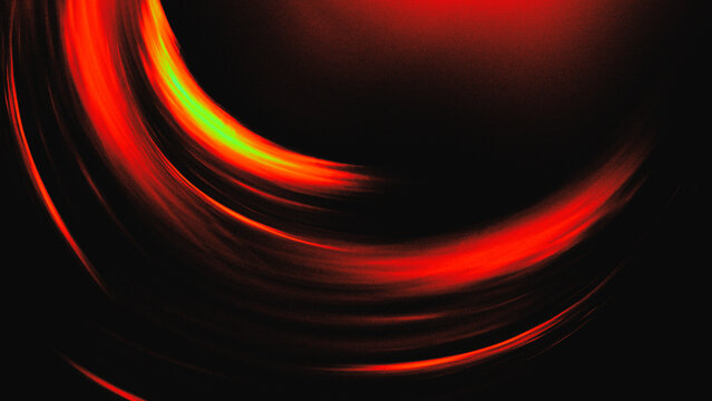 Abstract red and orange circle lines overlay. Radial lines background.
