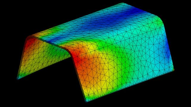 Mechanic simulation engineering - Stress and breakpoint analysis of metal sheet under force and moment conditions