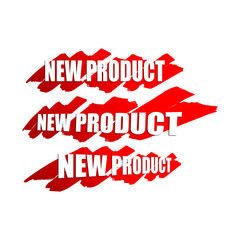 new product sign text set