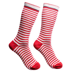 Red and White Striped Socks