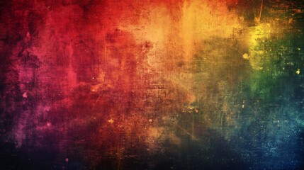 Fototapeta premium Abstract grunge background with red, orange, yellow and green colors.
