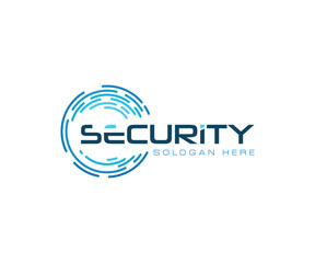 Security technology logo design template
