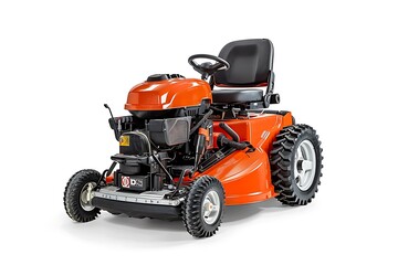 Lawn mower isolated on white background.