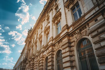 Architecture of Paris, France. Old buildings in the city center.