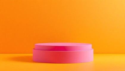 Colorful podium pedestal with matte color background. Style-32