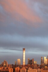 Obraz premium sunset over the city