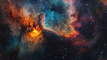 Cosmic Nebula: A Symphony of Stars and Gas