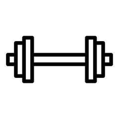 Barbell icon. Vector line icon