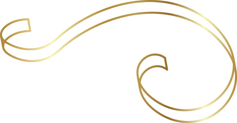 Obraz premium Gold ribbon, new year, holiday decorative 